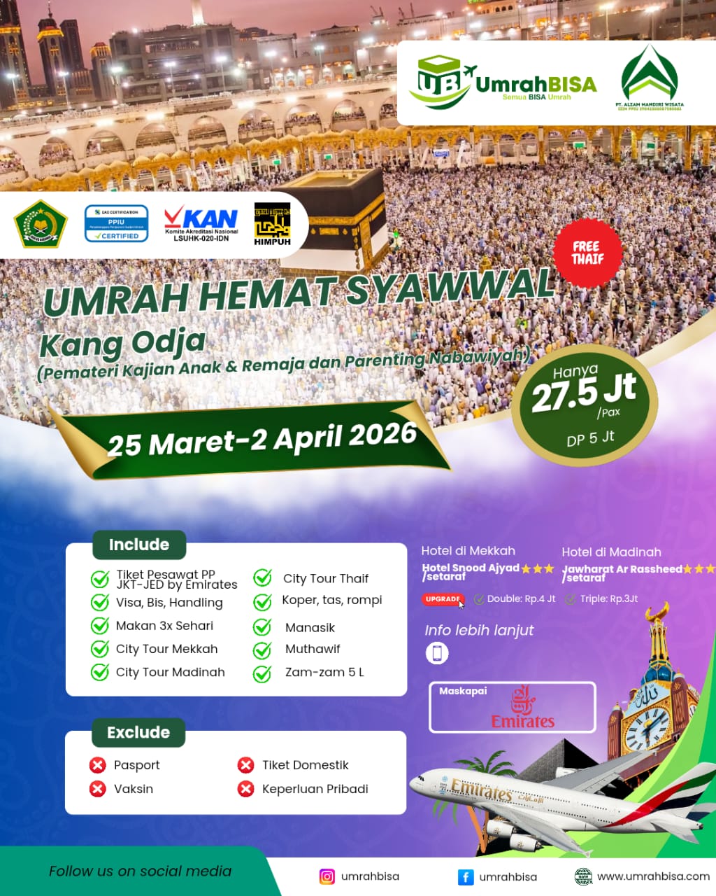 Umroh Syawal Bisa